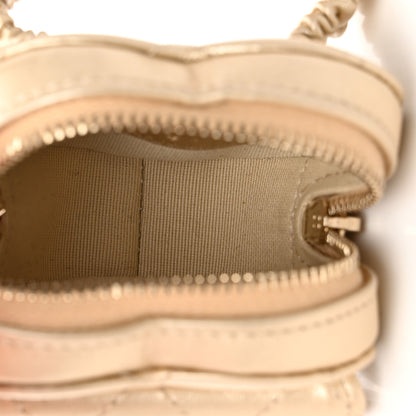 Chanel Metallic Lambskin Quilted CC In Love Heart Zipped Arm Coin Purse Gold 6 of 9