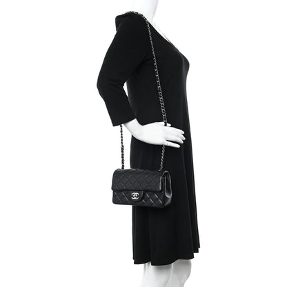 Chanel Lambskin Quilted Mini Rectangular Flap Black 2 of 10