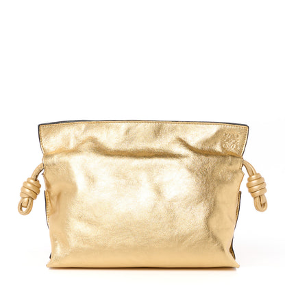 Loewe Metallic Calfskin Mini Chain Flamenco Knot Clutch Gold 1 of 10