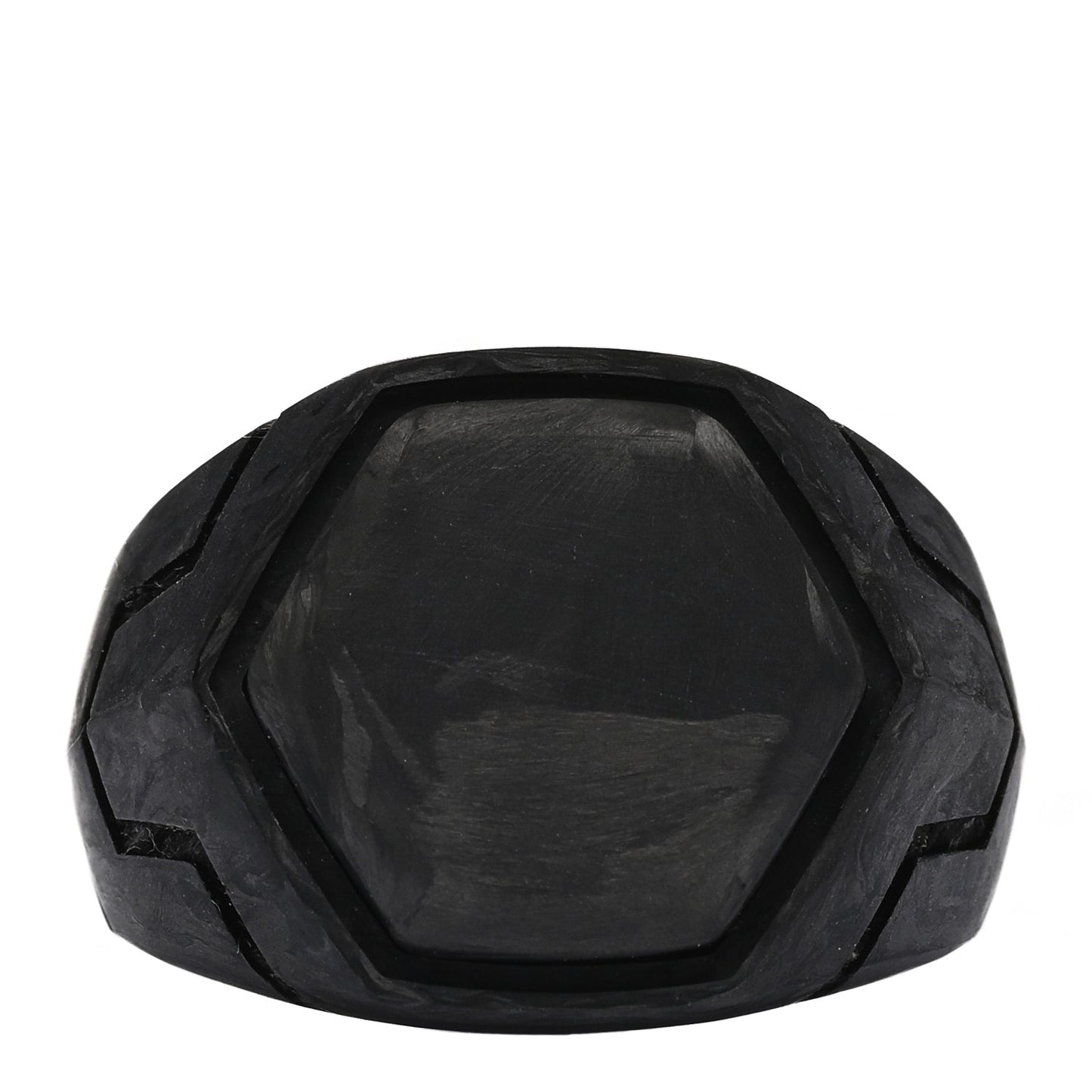 Sterling Silver Forged Carbon Signet Ring 60 9 Black