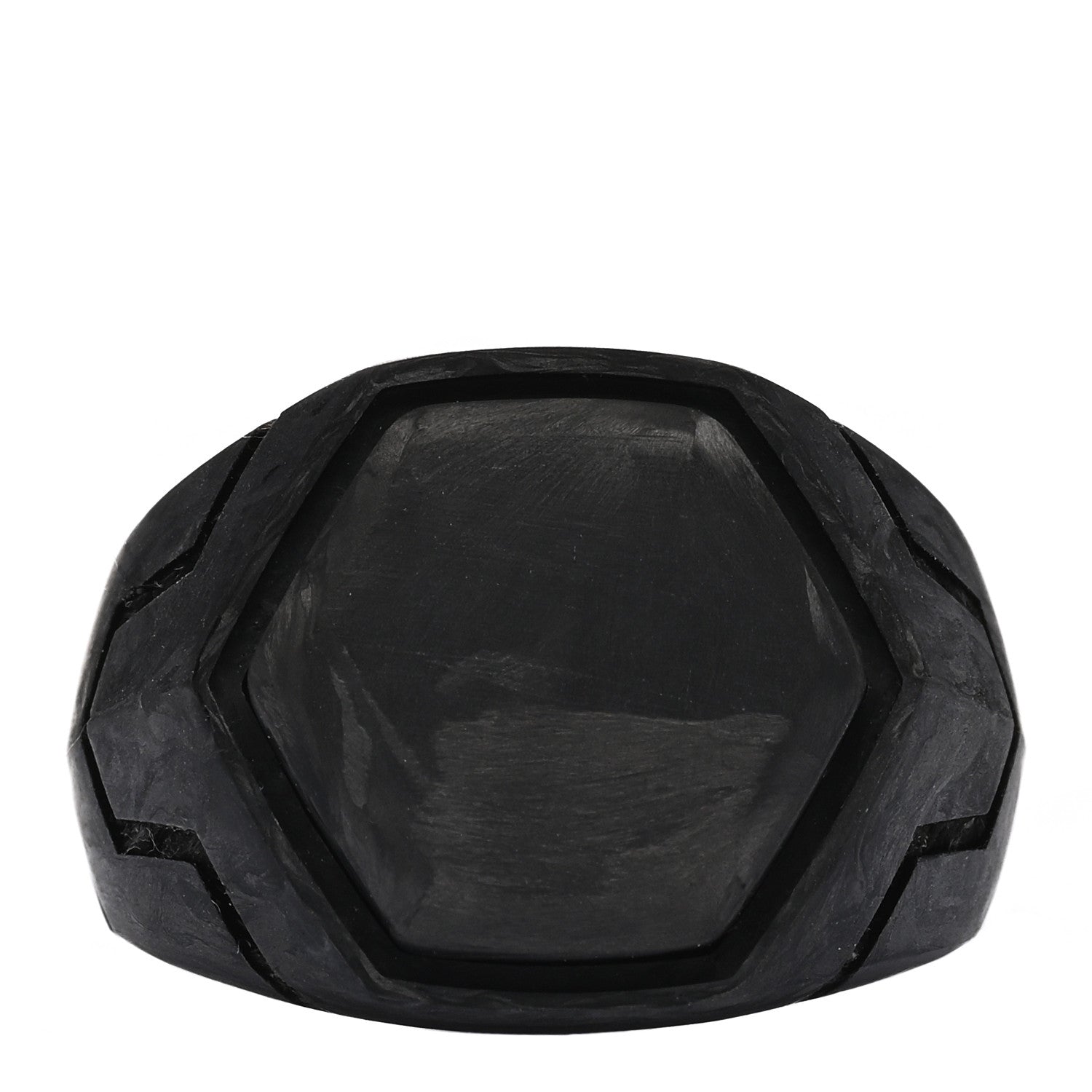 David Yurman Sterling Silver Forged Carbon Signet Ring 60 9 Black 1 of 3