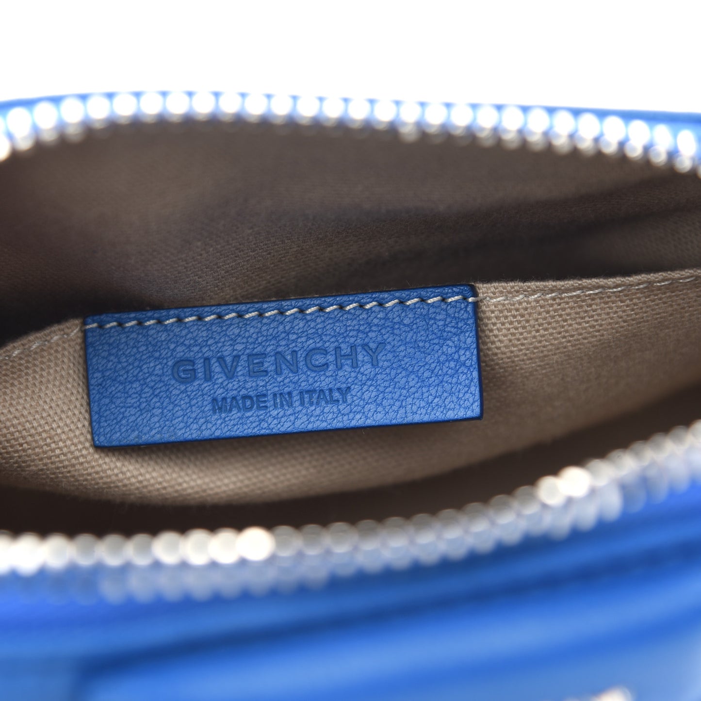 Sugar Goatskin Small Antigona Beauty Wristlet Indigo