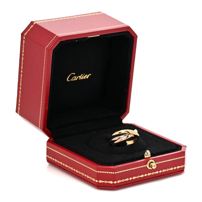 Cartier 18K Pink Yellow White Gold Small Trinity Ring 52 6 5 of 5