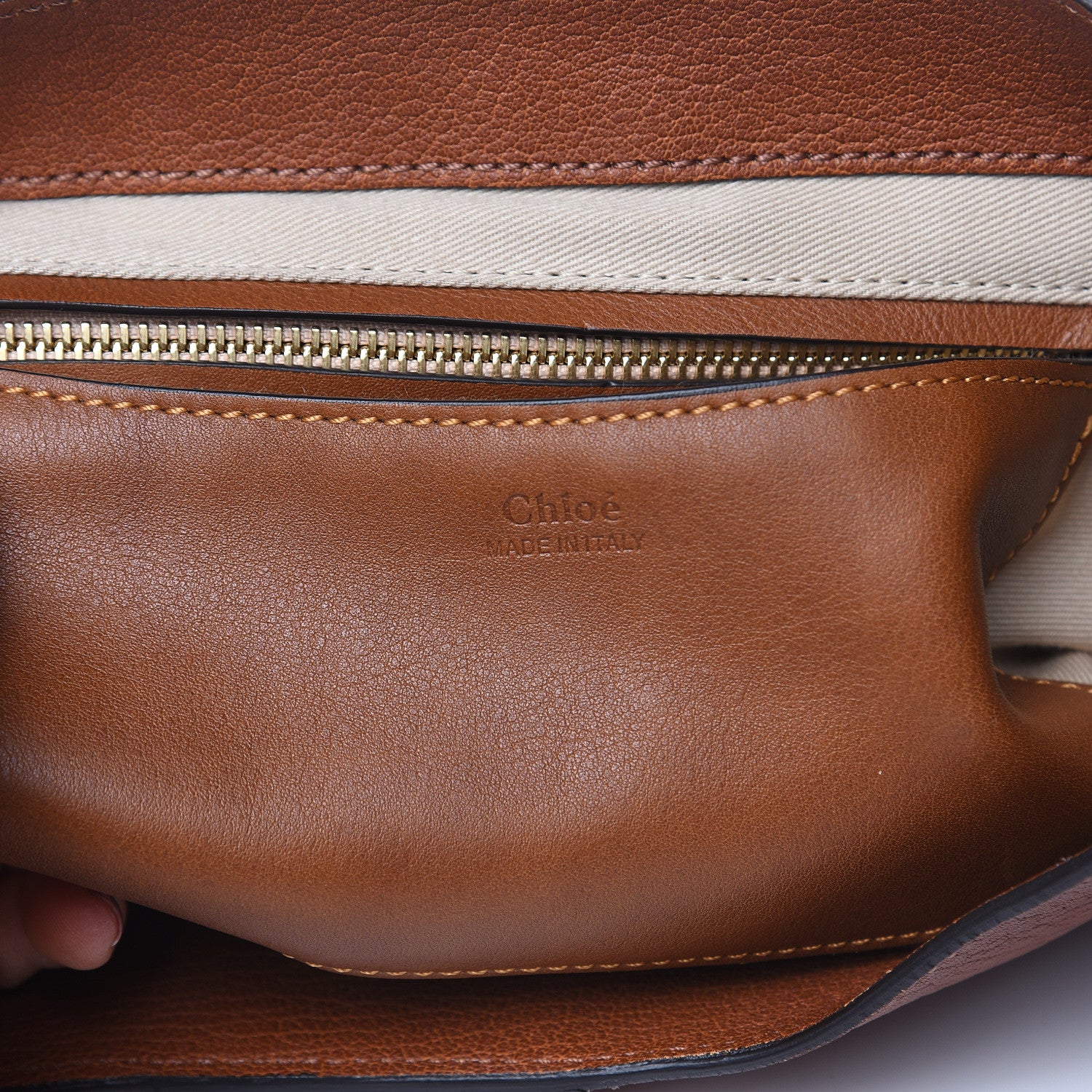 Chloe Grained Lambskin Medium Lexa Shoulder Bag Mustard Brown 6 of 11