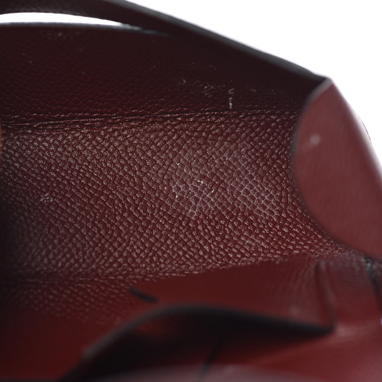 Grained Madame Calfskin Lipstick Case with Mirror Rouge H