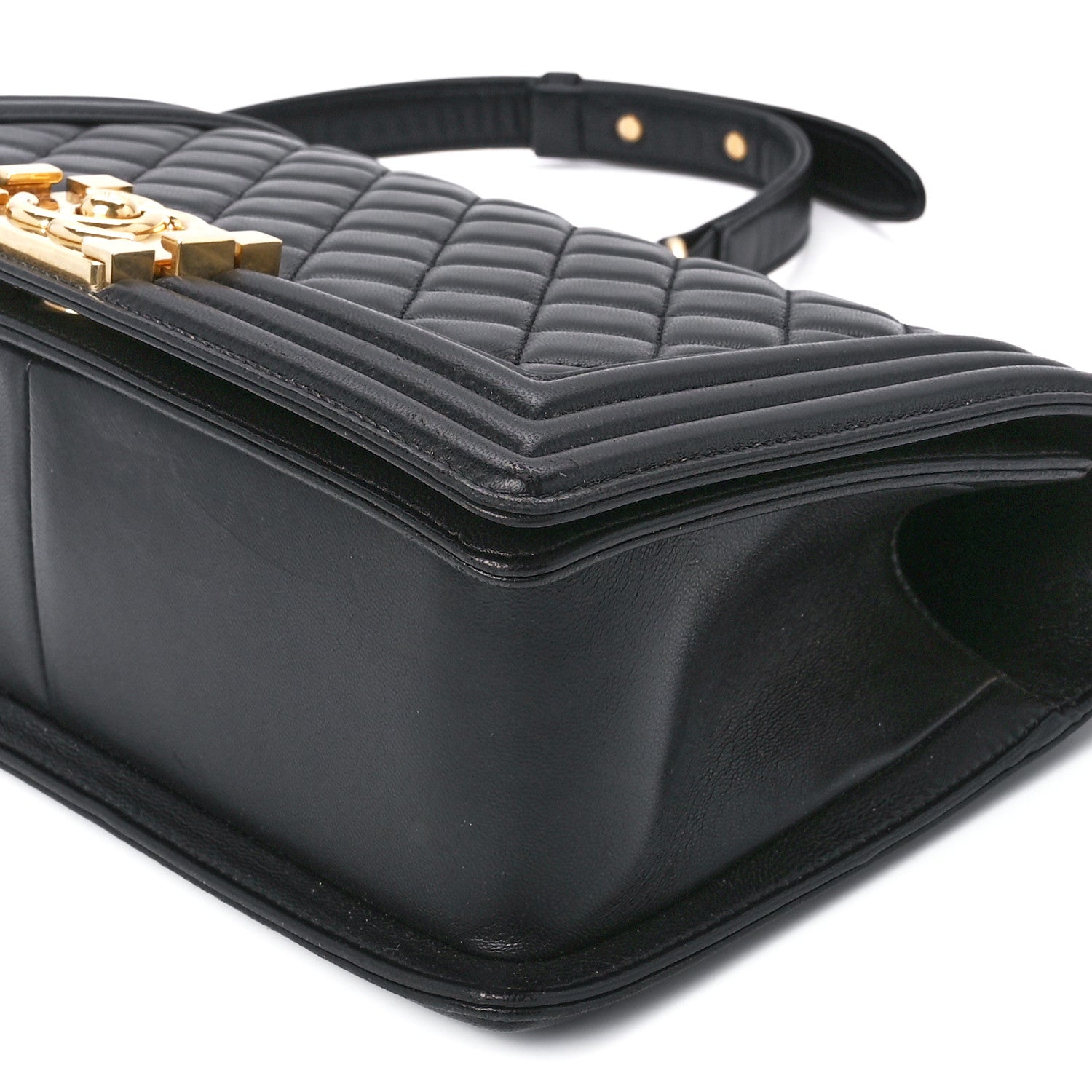 Chanel Lambskin Quilted Medium Boy Flap Black 10 of 11