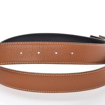 Hermes Box Togo 32mm H Belt 85 Black Gold 5 of 7