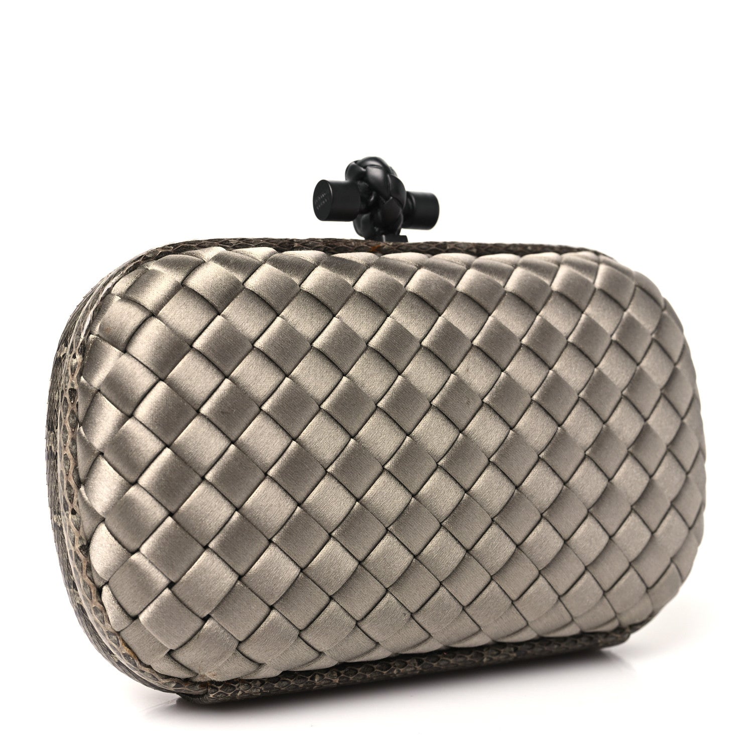 Bottega Veneta Satin Intreccio Impero Ayers Knot Blush 3 of 7