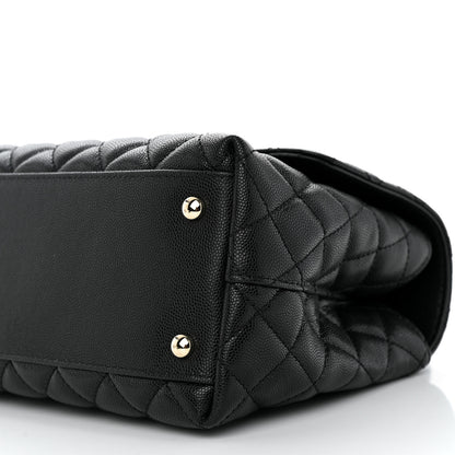 Chanel Caviar Quilted Small Coco Handle Flap Black 10 of 11