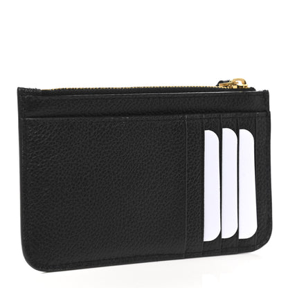 Balenciaga Grained Calfskin Logo Large Cash Long Coin Card Holder Black White 3 of 8