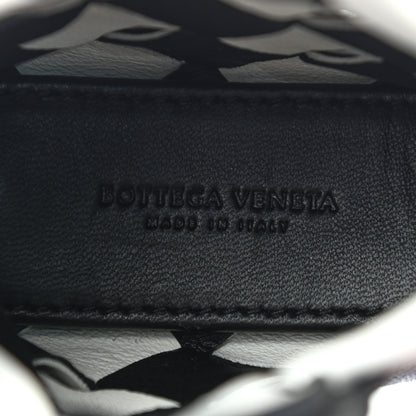 Bottega Veneta Nappa Intrecciato Maxi Cabat Bag Charm Black White 3 of 4
