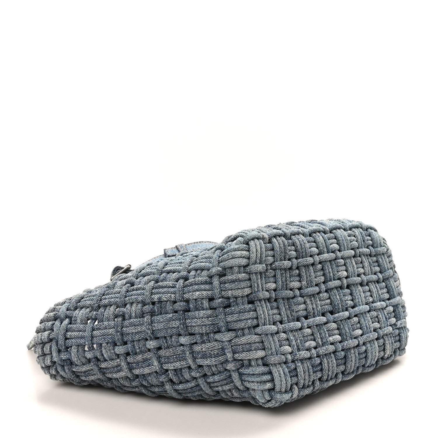 Balenciaga Washed Frayed Denim Braided XS Bistro Basket Blue 4 of 9