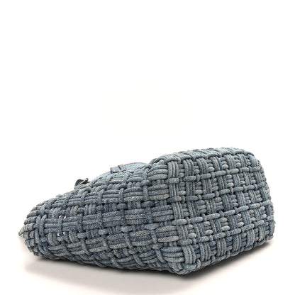 Balenciaga Washed Frayed Denim Braided XS Bistro Basket Blue 4 of 9