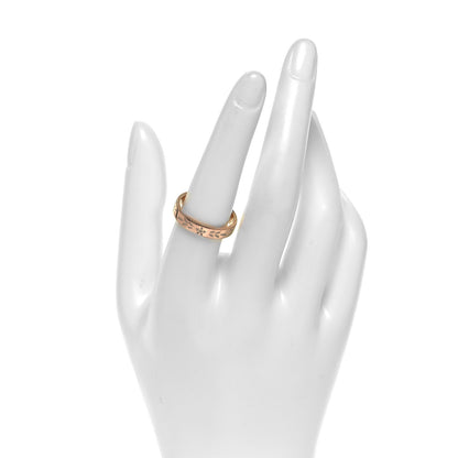 Gucci 18K Rose Gold Enamel 4mm Icon Blooms Band Ring 57 8 2 of 6