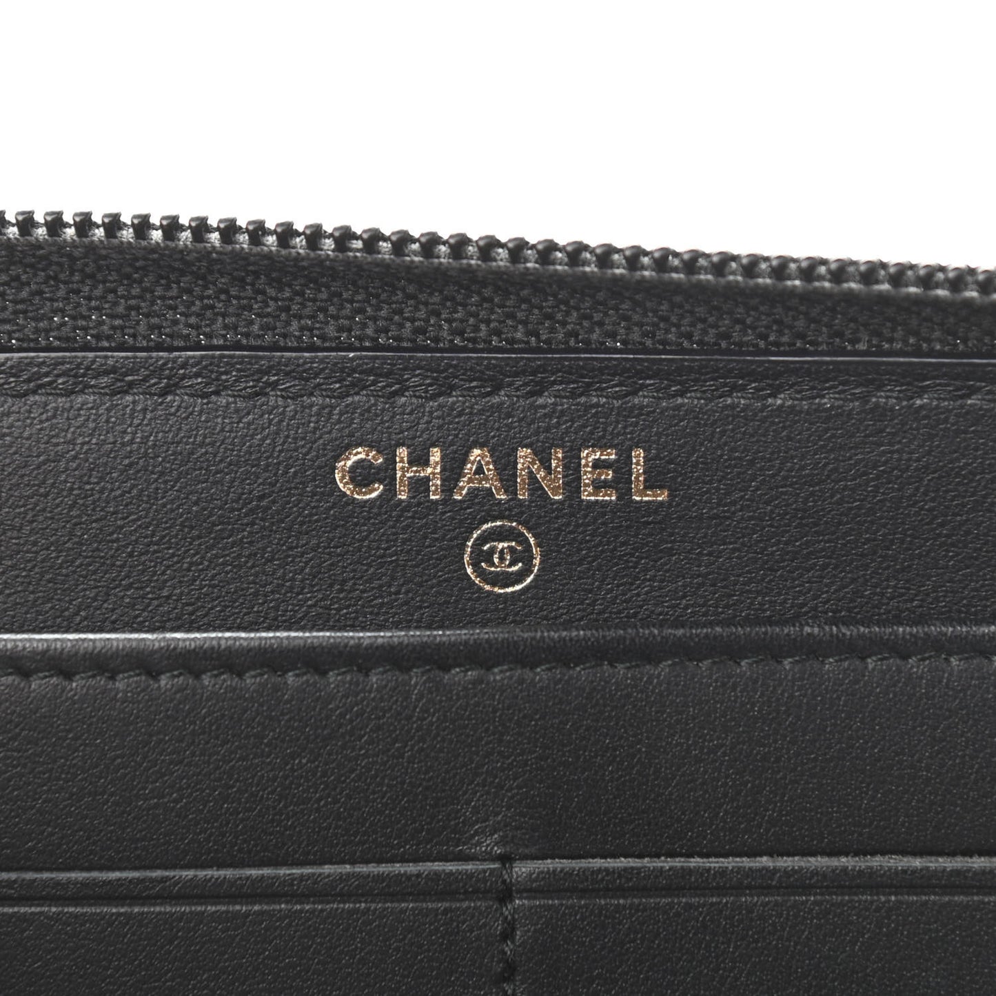 Caviar Quilted Boy Long Zip Around Wallet Black