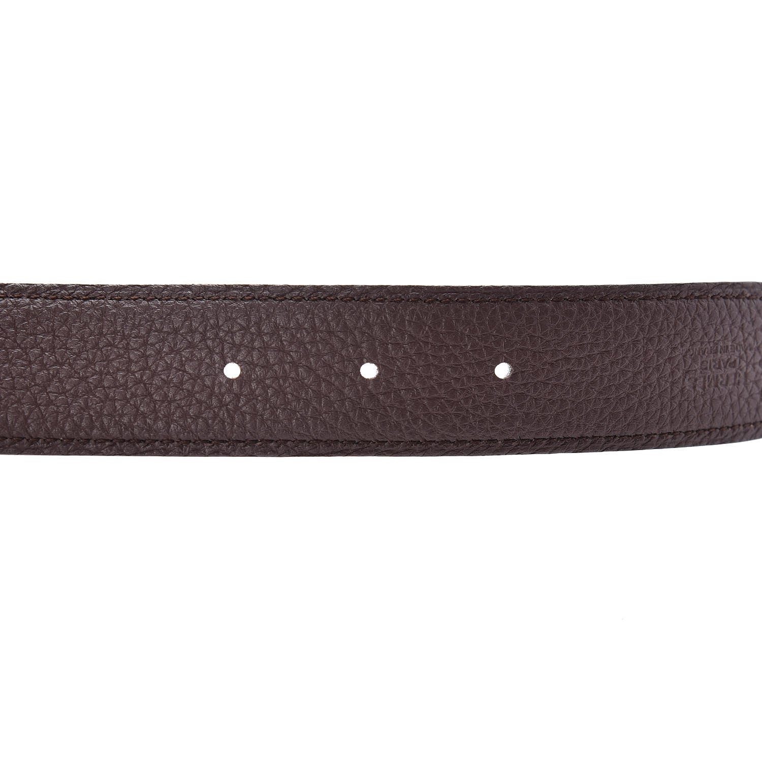 Hermes Box Togo 32mm H Belt 90 Black Chocolate 5 of 7
