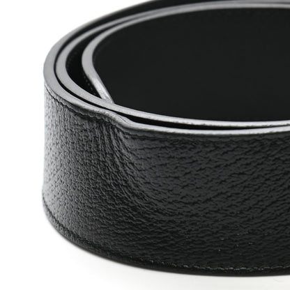 Gucci Textured Dollar Calfskin Nickel Double G 40mm Belt 100 40 Black 6 of 7