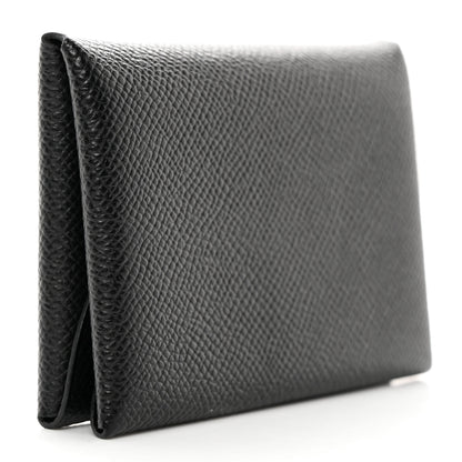 Hermes Epsom Calvi Duo Card Case Black 3 of 8