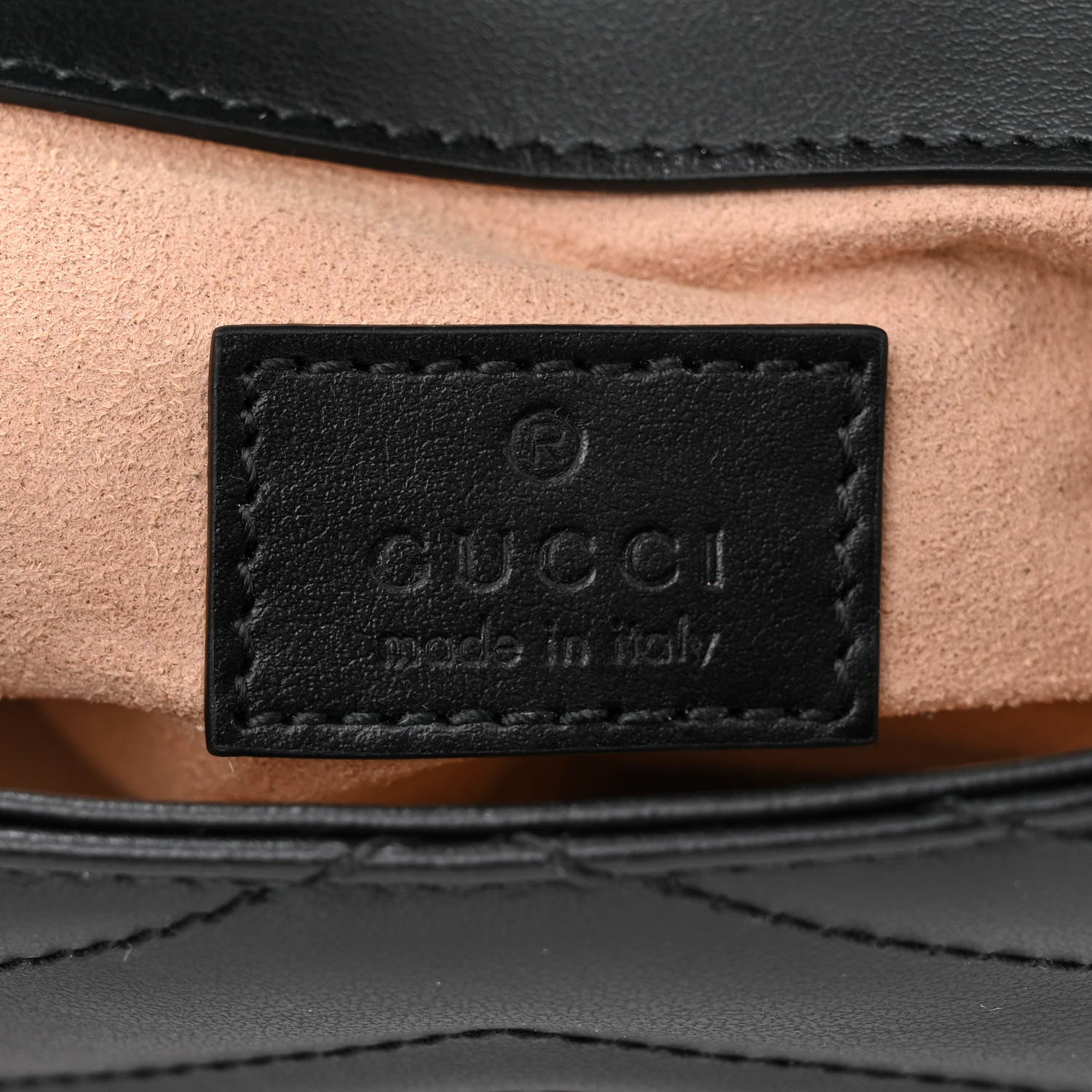 Gucci Calfskin Matelasse Super Mini GG Marmont Shoulder Bag Black 6 of 11