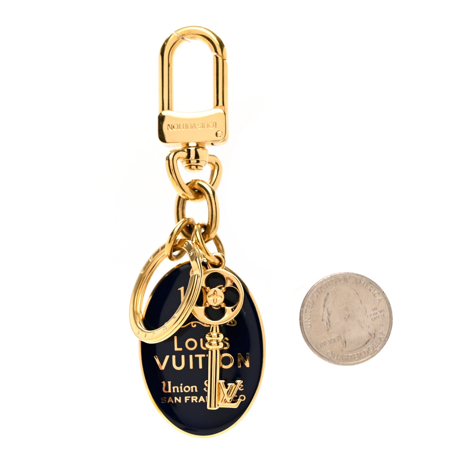 Louis Vuitton Enamel 106 Union Square San Francisco Maizeon Key Holder Navy 2 of 3