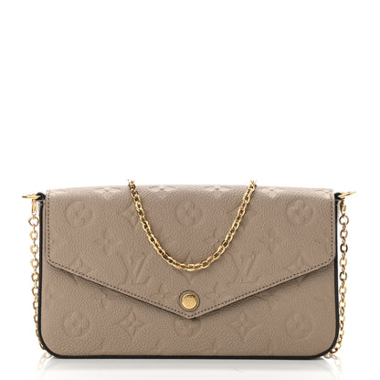 Louis Vuitton Empreinte Pochette Felicie Chain Wallet Tourterelle 3 of 11