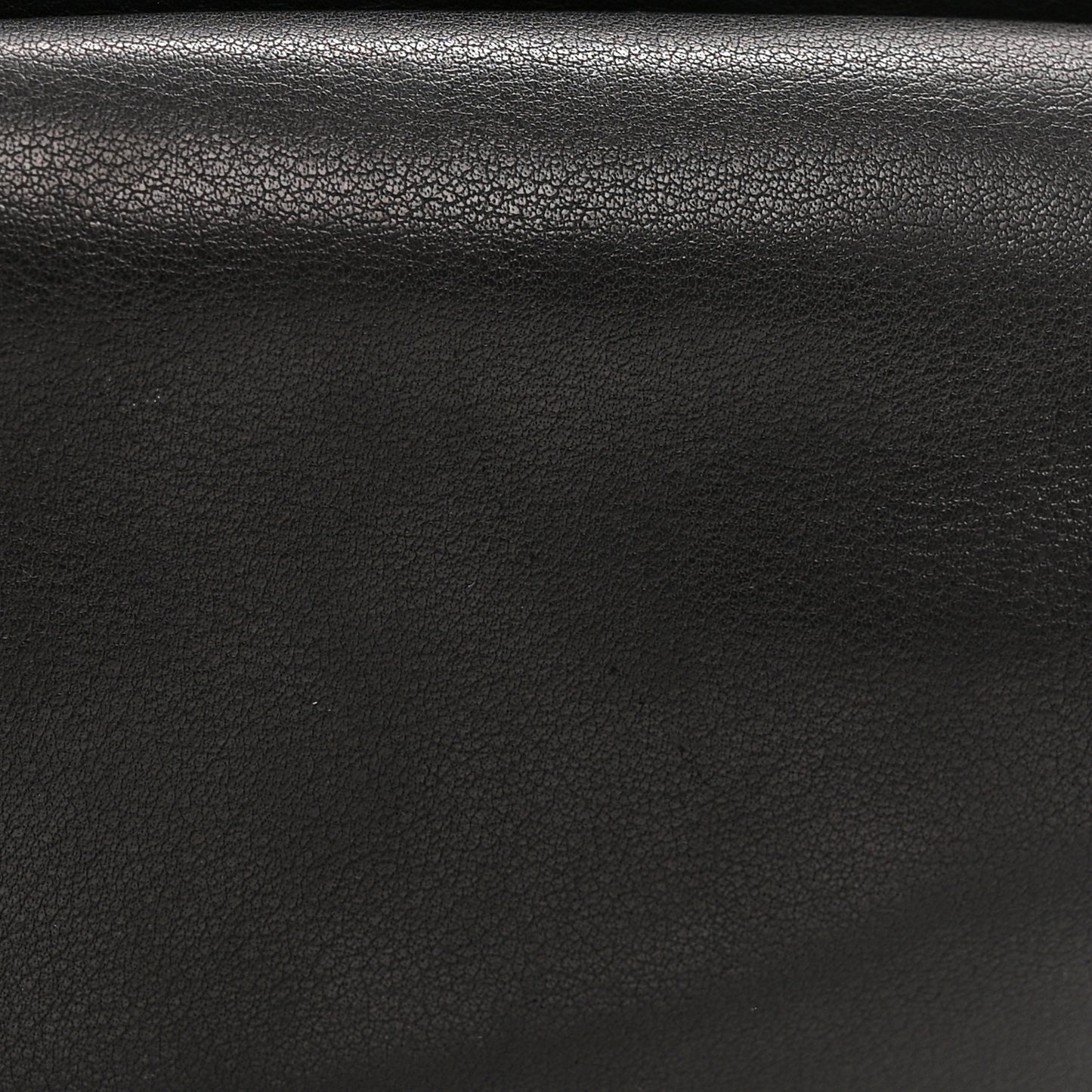 Polished Saddle Calfskin Mira Clutch Black