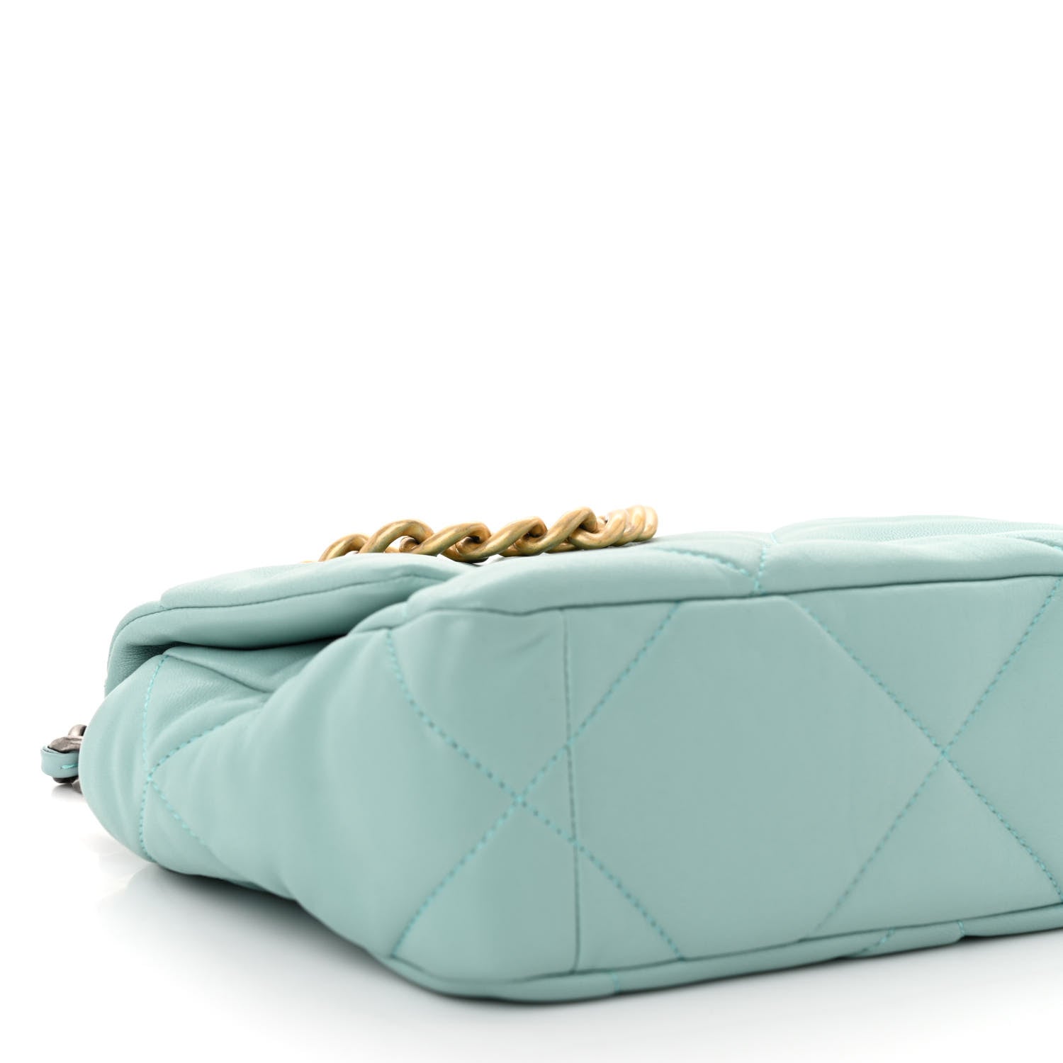 Chanel Lambskin Quilted Medium Chanel 19 Flap Light Blue 8 of 9