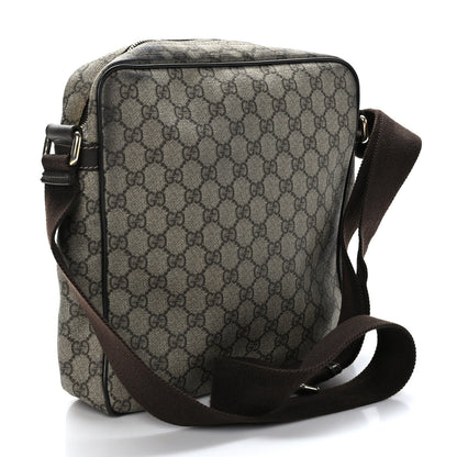 Gucci GG Plus Monogram Selleria Calfskin Medium Messenger Bag Beige Ebony Cocoa Dark Chocolate 3 of 11