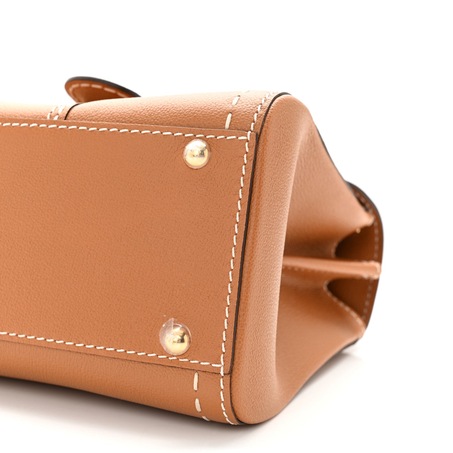 Delvaux Grained Rodeo Calfskin Surpique Mini Brillant Satchel Vegetal Ivory 10 of 12