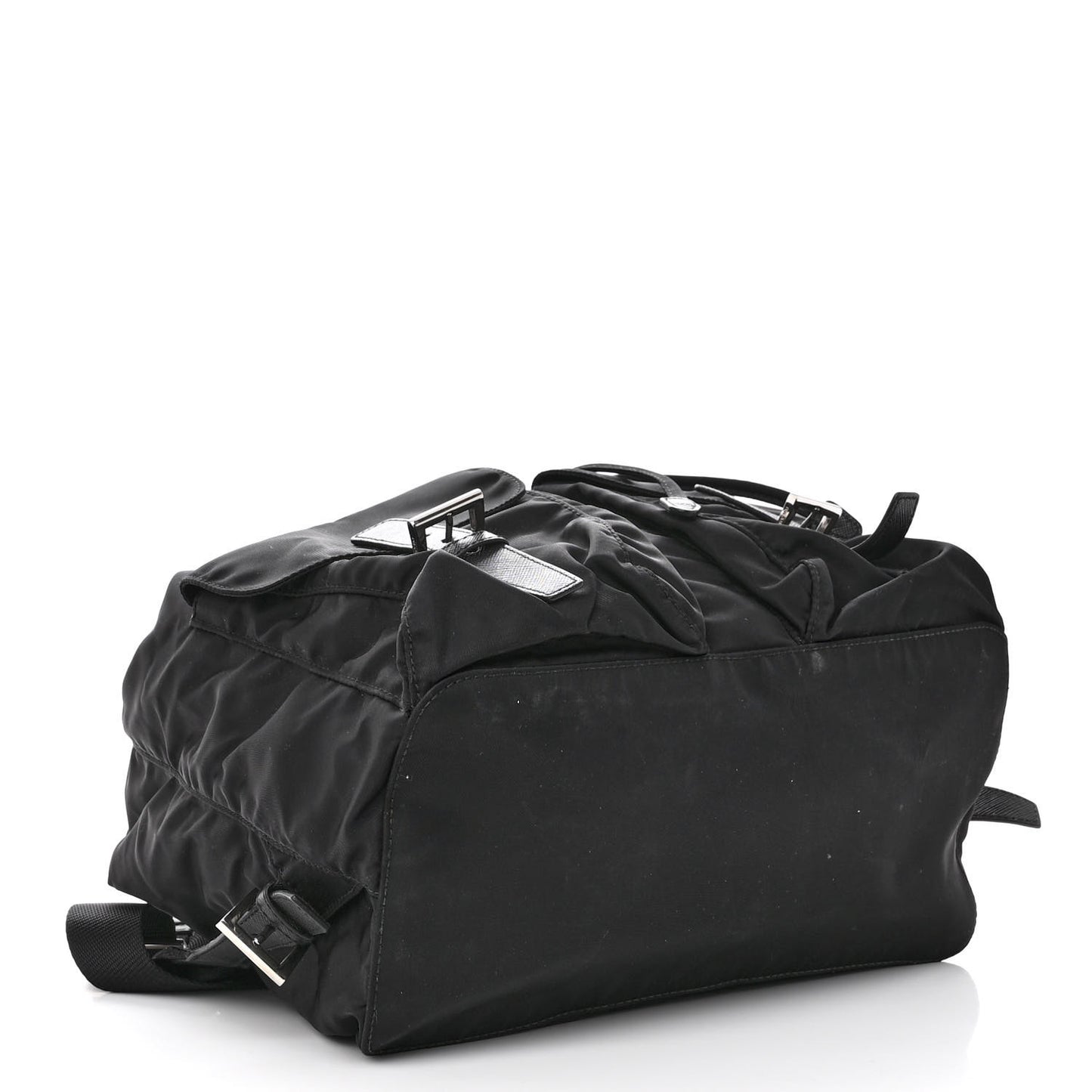 Tessuto Nylon Saffiano Medium Backpack Black