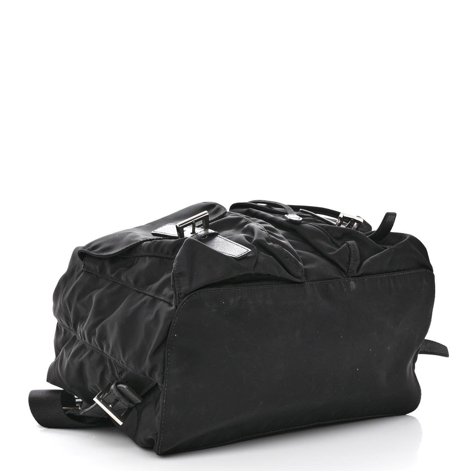 Prada Tessuto Nylon Saffiano Medium Backpack Black 3 of 8
