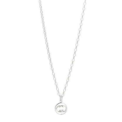 Gucci Sterling Silver Interlocking Circle GG Pendant Necklace 1 of 4