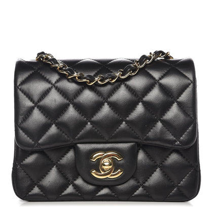 Chanel Lambskin Quilted Mini Square Flap Black 1 of 11