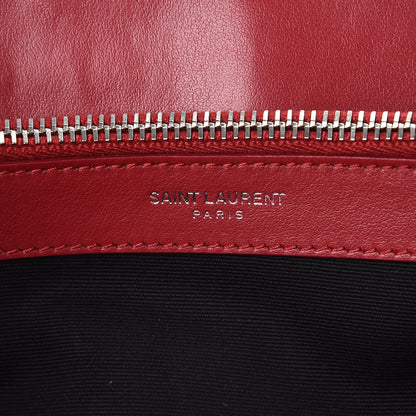 Saint Laurent Calfskin Y Quilted Monogram Medium Loulou Chain Satchel Lipstick Red 9 of 9