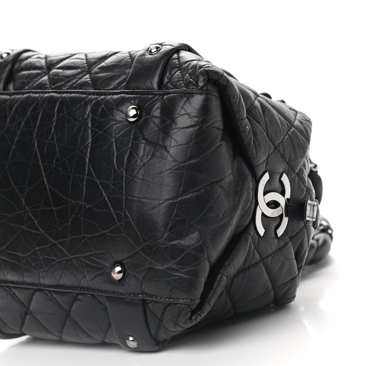 Chanel Distressed Lambskin Lady Braid Small Tote Black 11 of 11