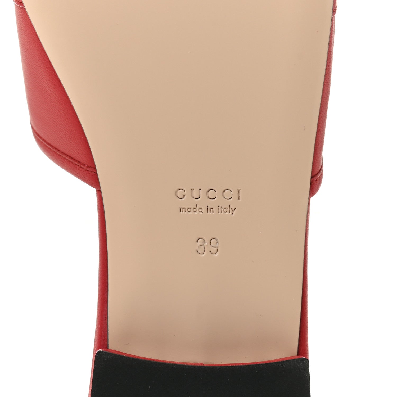 Gucci Nappa Horsebit Flat Slide Sandals 39 Red Blood 8 of 10