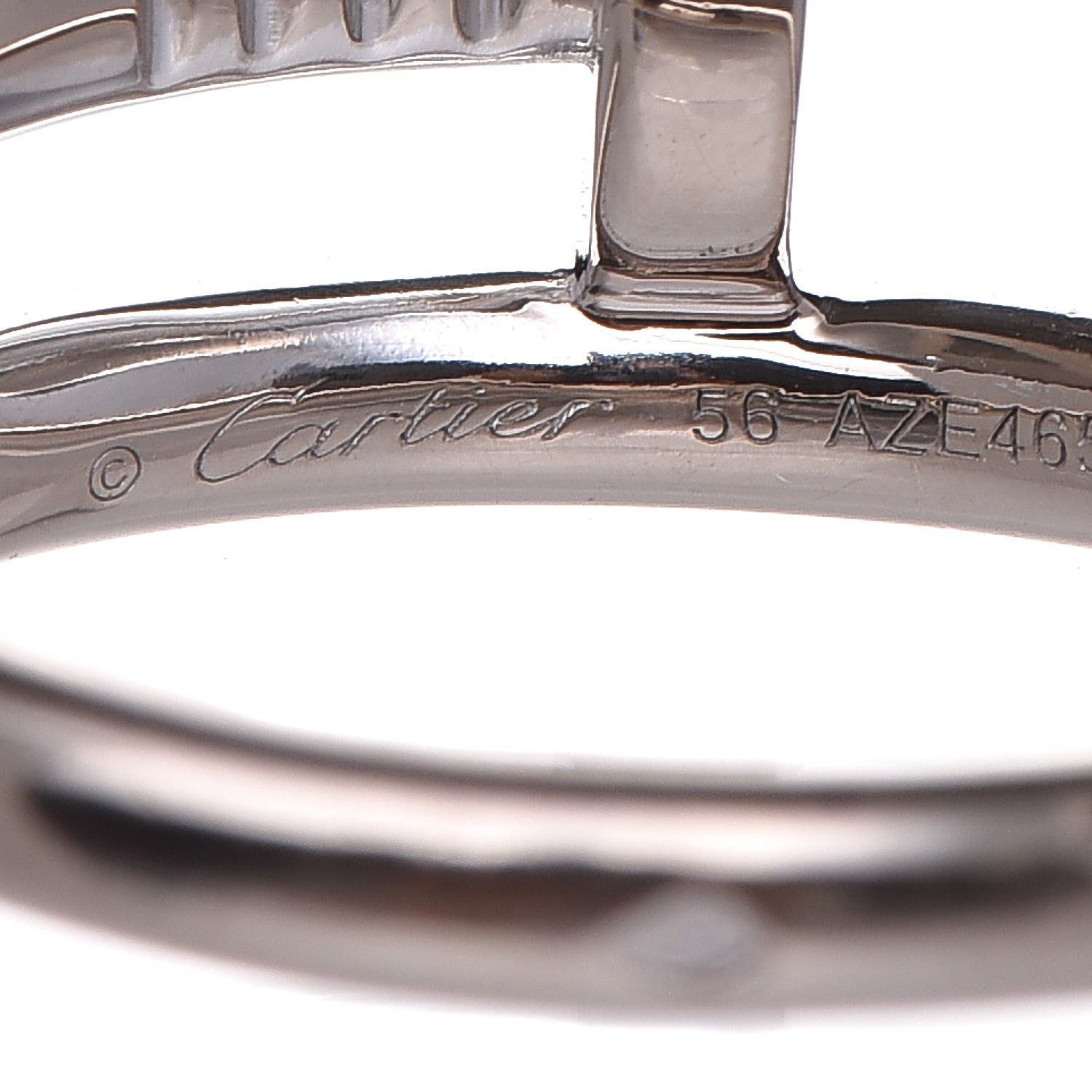 Cartier 18K White Gold Juste Un Clou Ring 56 7.5 4 of 6