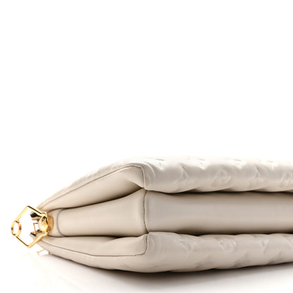 Louis Vuitton Lambskin Embossed Monogram Coussin PM Beige Cream 7 of 8