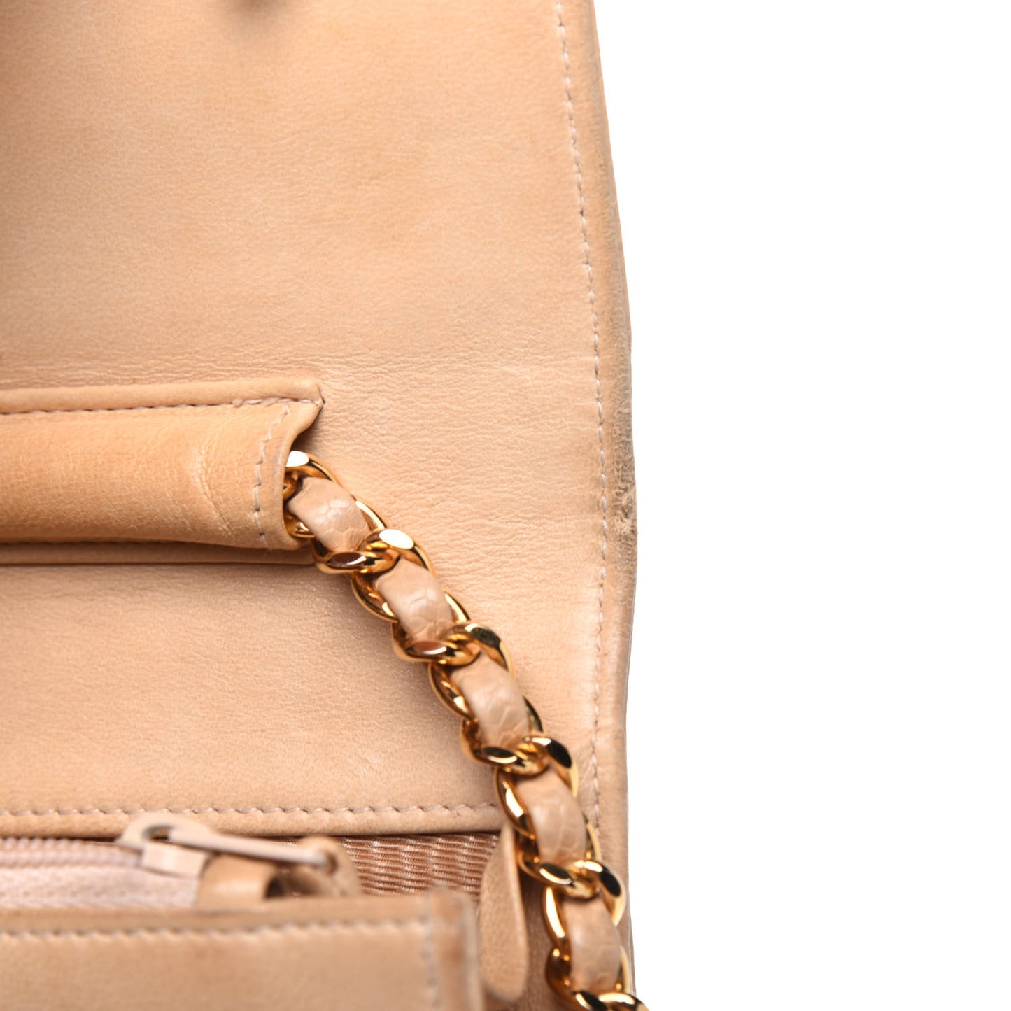 Caviar Timeless CC Wallet on Chain WOC Beige