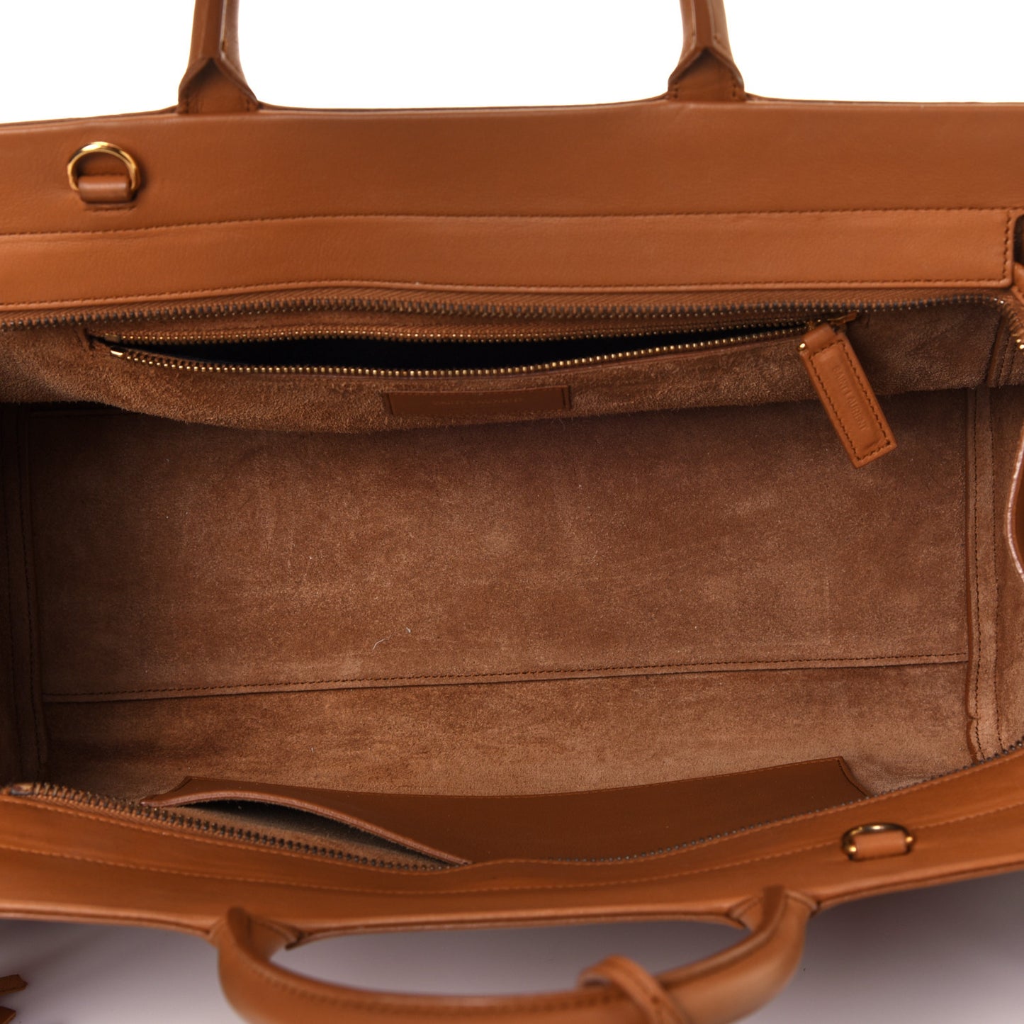 Calfskin Small Rive Gauche Fringe Tote Tan