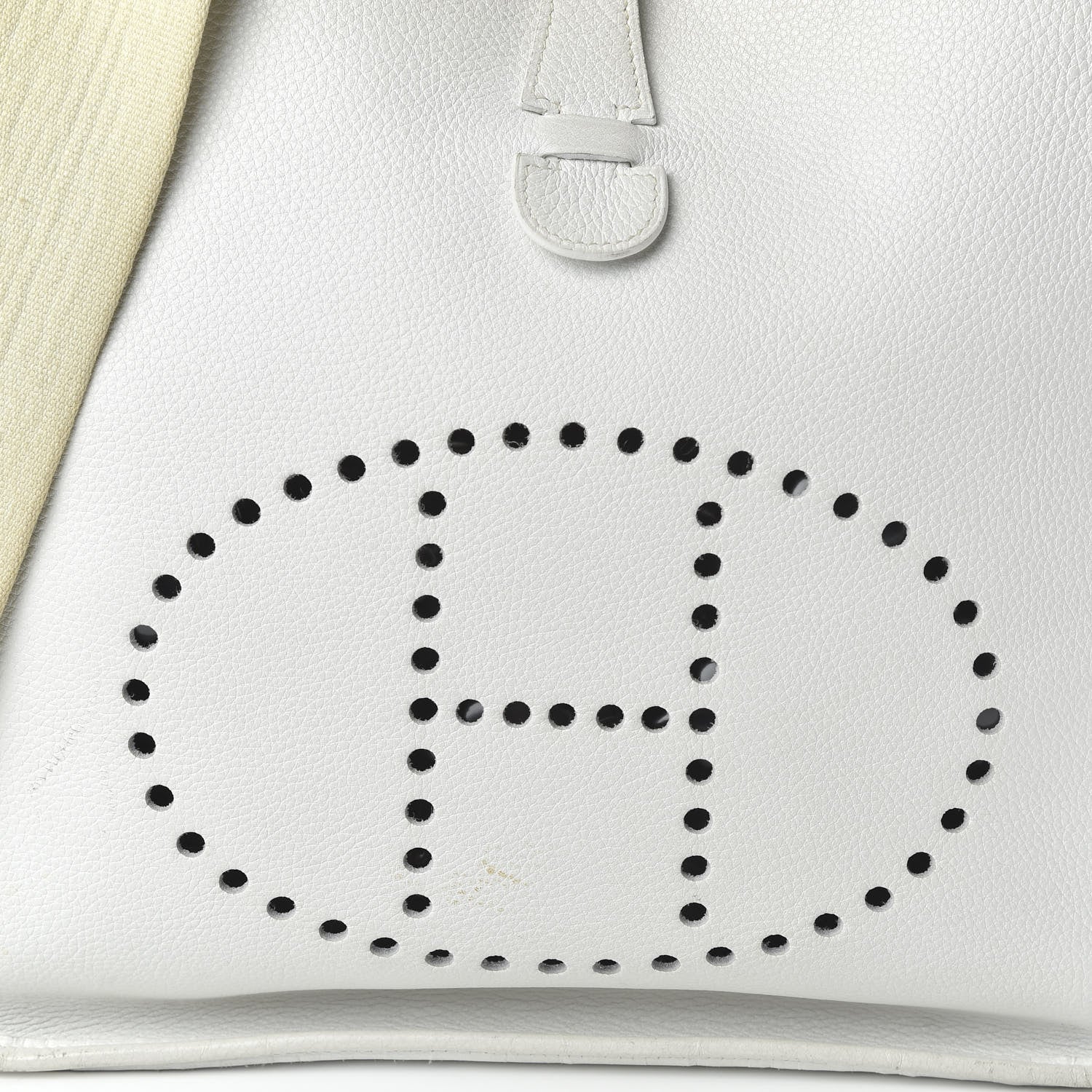 Hermes Taurillon Clemence Evelyne GM White 9 of 15