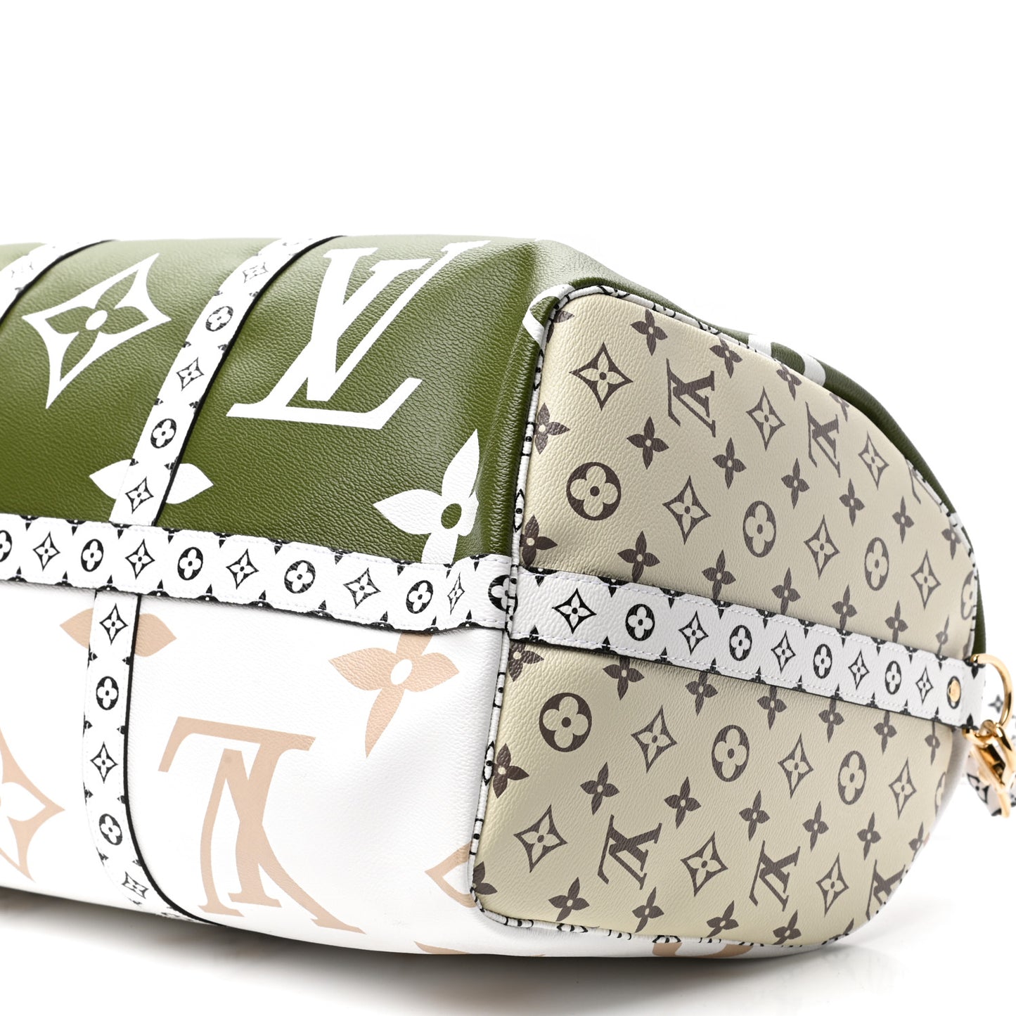 Monogram Giant Keepall Bandouliere 50 Kaki Beige