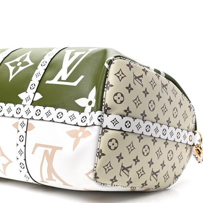 Louis Vuitton Monogram Giant Keepall Bandouliere 50 Kaki Beige 9 of 9