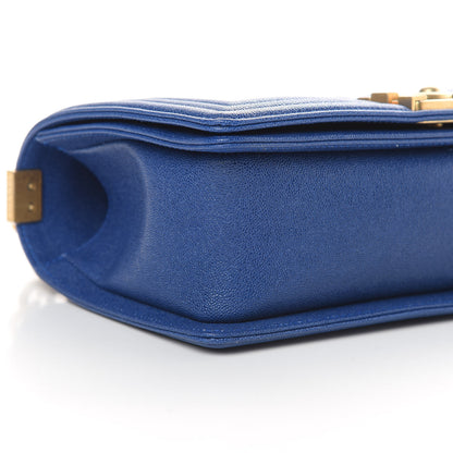 Chanel Caviar Quilted Medium Boy Flap Dark Blue 9 of 10