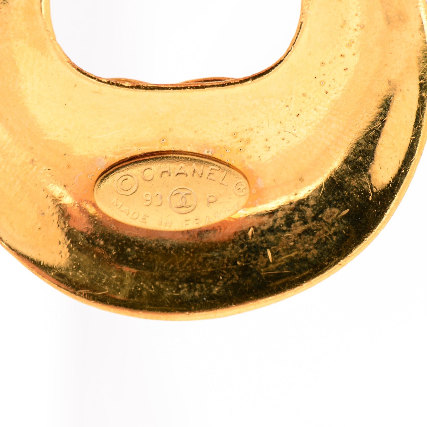 Hoop CC Clip On Earrings Gold