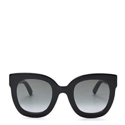 Gucci Acetate Crystal Star Round Frame Sunglasses GG0208S Black 2 of 7