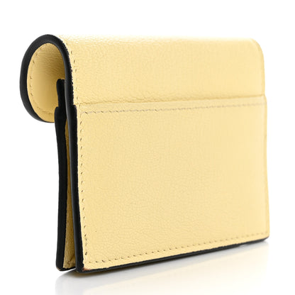 Christian Dior Goatskin Saddle Card Holder Pastel Yellow 3 of 11