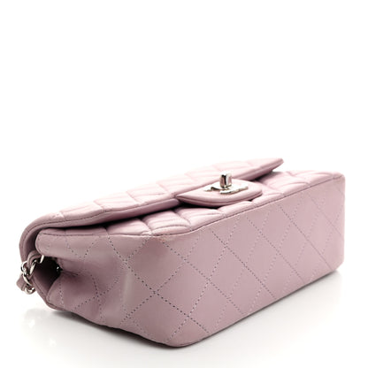 Chanel Lambskin Quilted Mini Rectangular Flap Light Purple 4 of 12