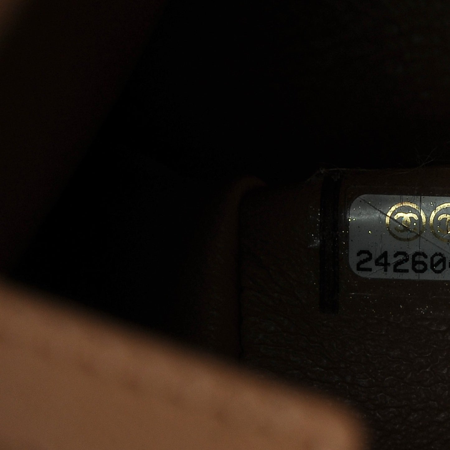 Caviar Lizard Quilted Large Coco Handle Flap Beige