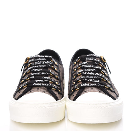 Christian Dior Mesh Plumetis Walk'n Dior Low Top Sneakers 40 Nude 2 of 9